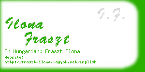 ilona fraszt business card